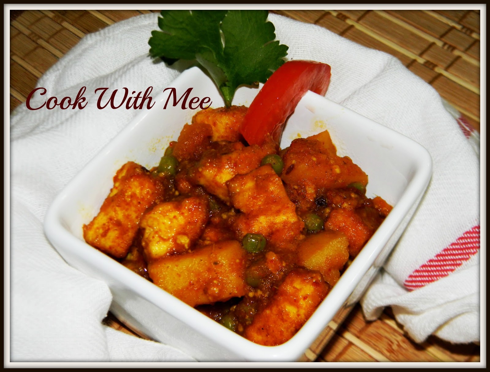 Cook With Poulamee Matar Paneer Veg Version (No onion No Garlic)