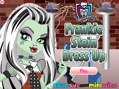 Dress Model Online Game on Monster High Frankie Stein Dress Up Game