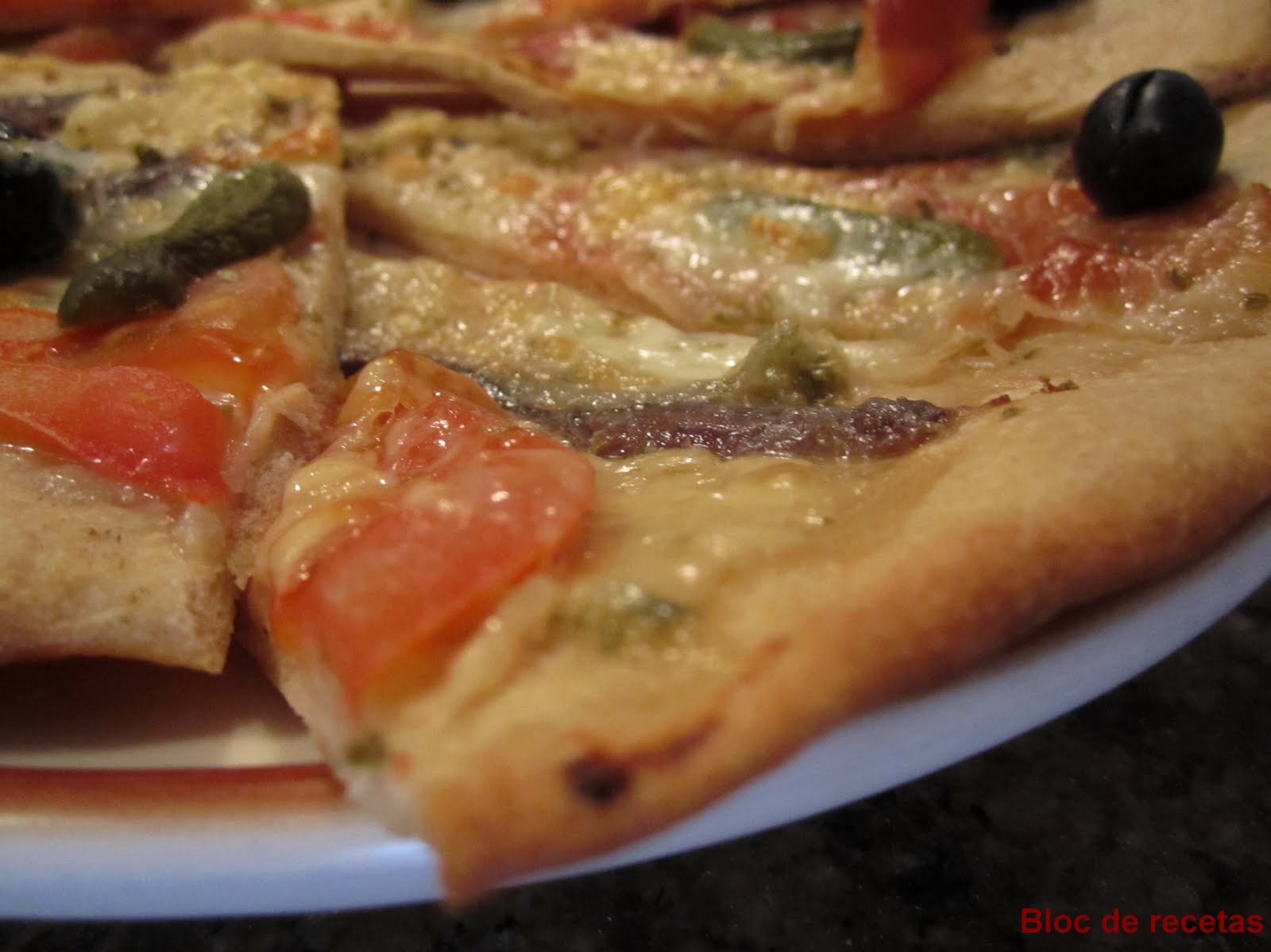 Bloc de recetas Pizza Bianca, masa de Breadtopia