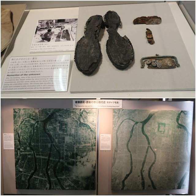 The massive effects of atomic bombing wiped out the whole hypocenter area (from the satellite photo) at Hiroshima Peace Memorial Museum Japan The massive effects of atomic bombing wiped out the whole hypocenter area (from the satellite photo) at Hiroshima Peace Memorial Museum Japan