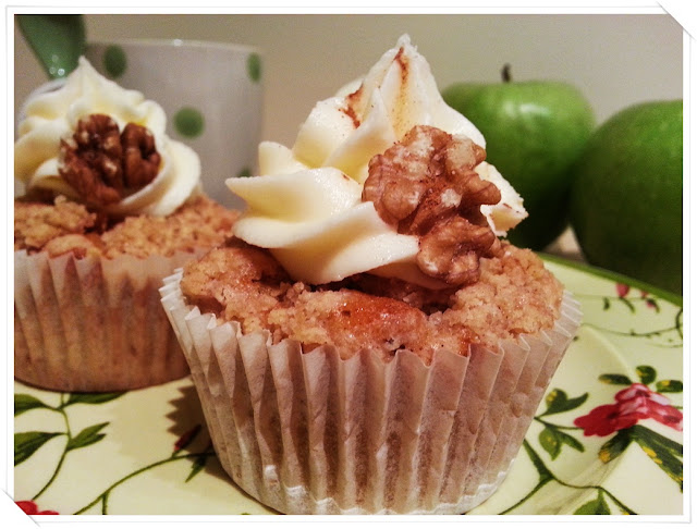 cupcakes crumble manzana