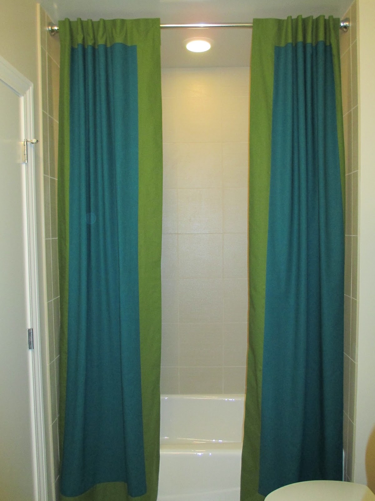 Split Shower Curtain With Valance 