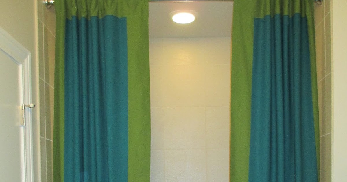 Muckety Mucked Sewing Reveal Split Shower Curtain Drapes