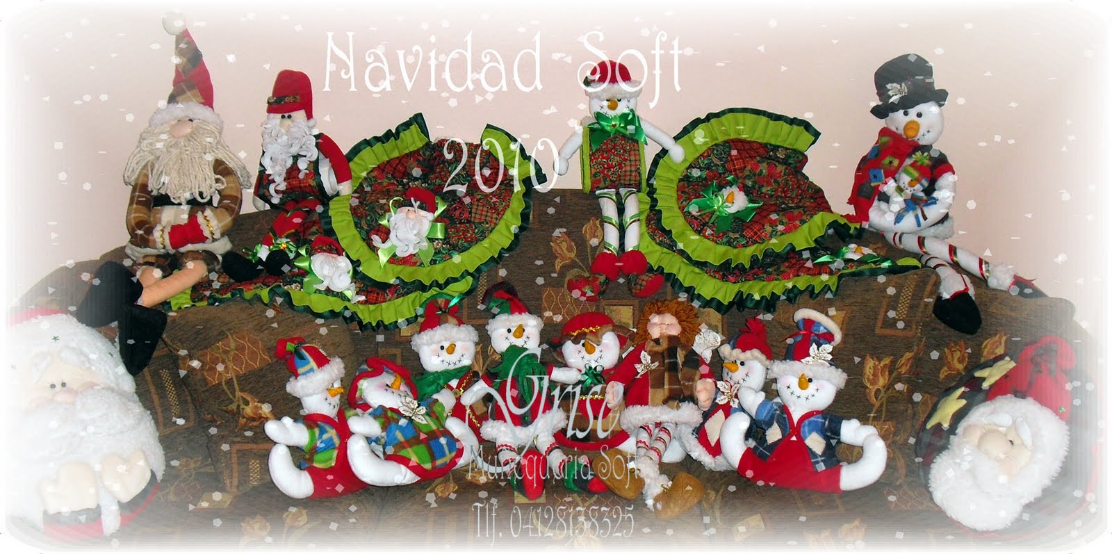 muñecos soft de navidad