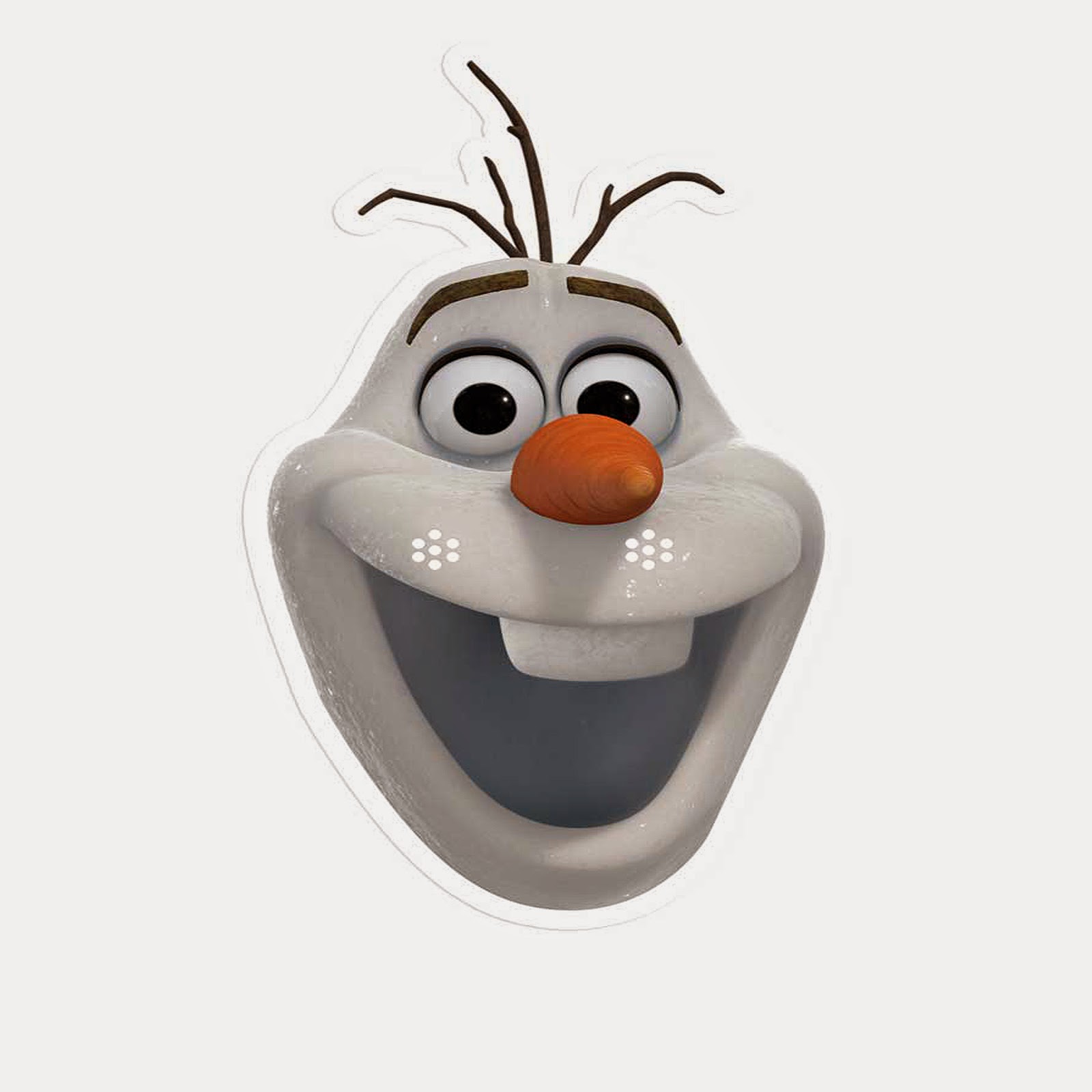 Frozen: Máscara de Olaf para Imprimir Gratis. 