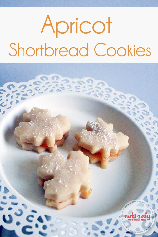 Apricot shortbread cookies. These are seriously amazing. www.entirelyeventfulday.com #recipe #cookies