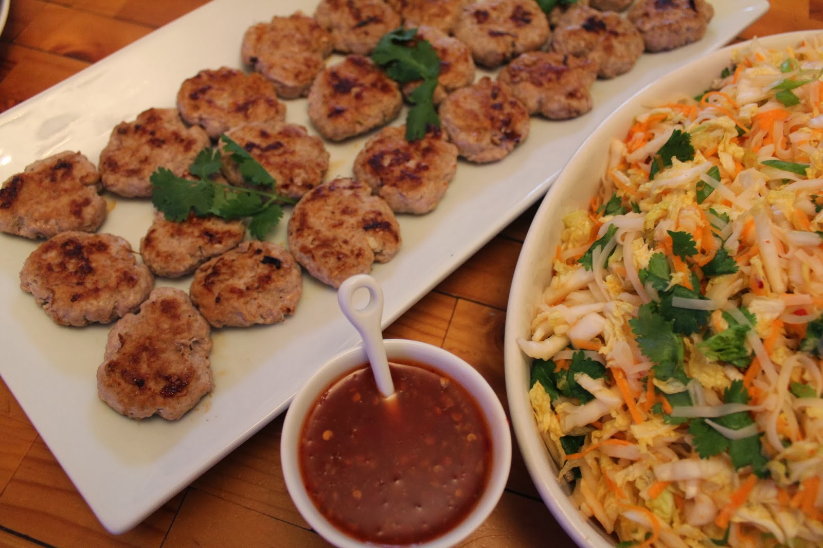 Lemongrass Pork Patties with Noodle Salad A Dash Of Flavour Printable