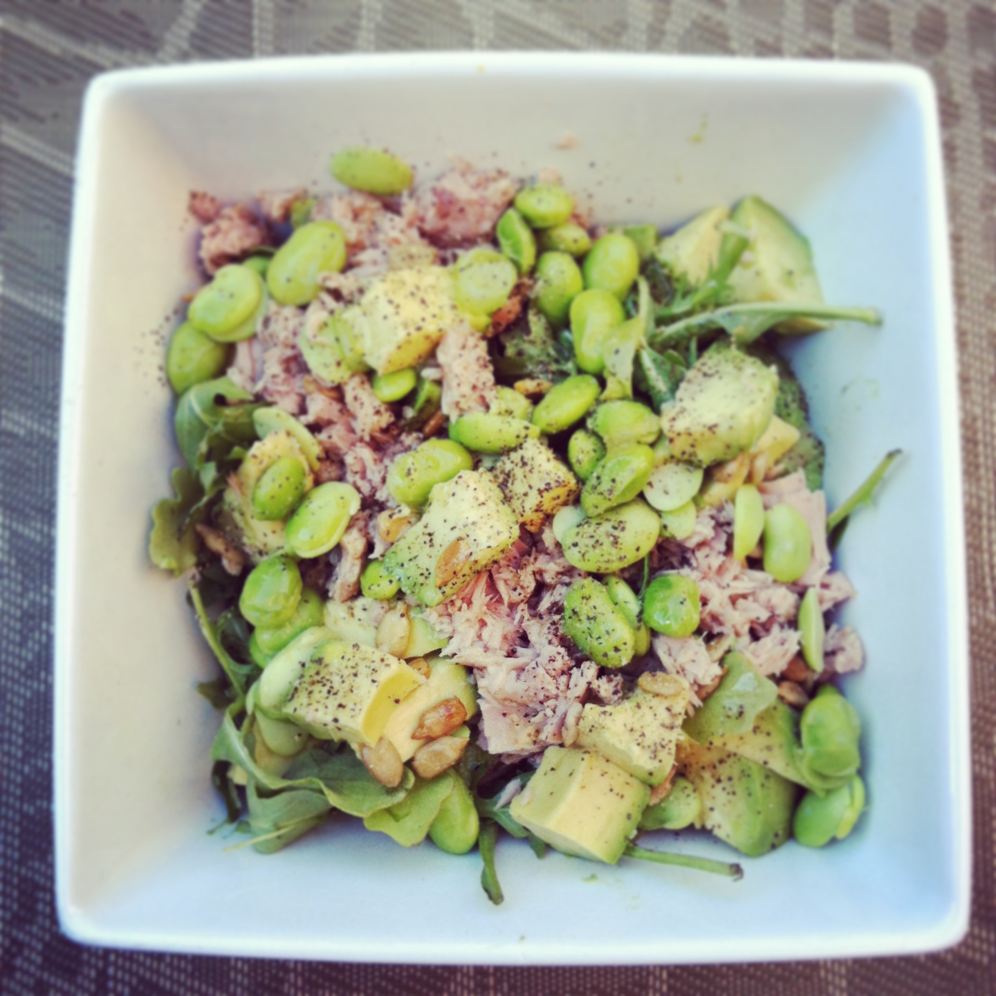 taylor made popin post avocado, edamame & tuna salad