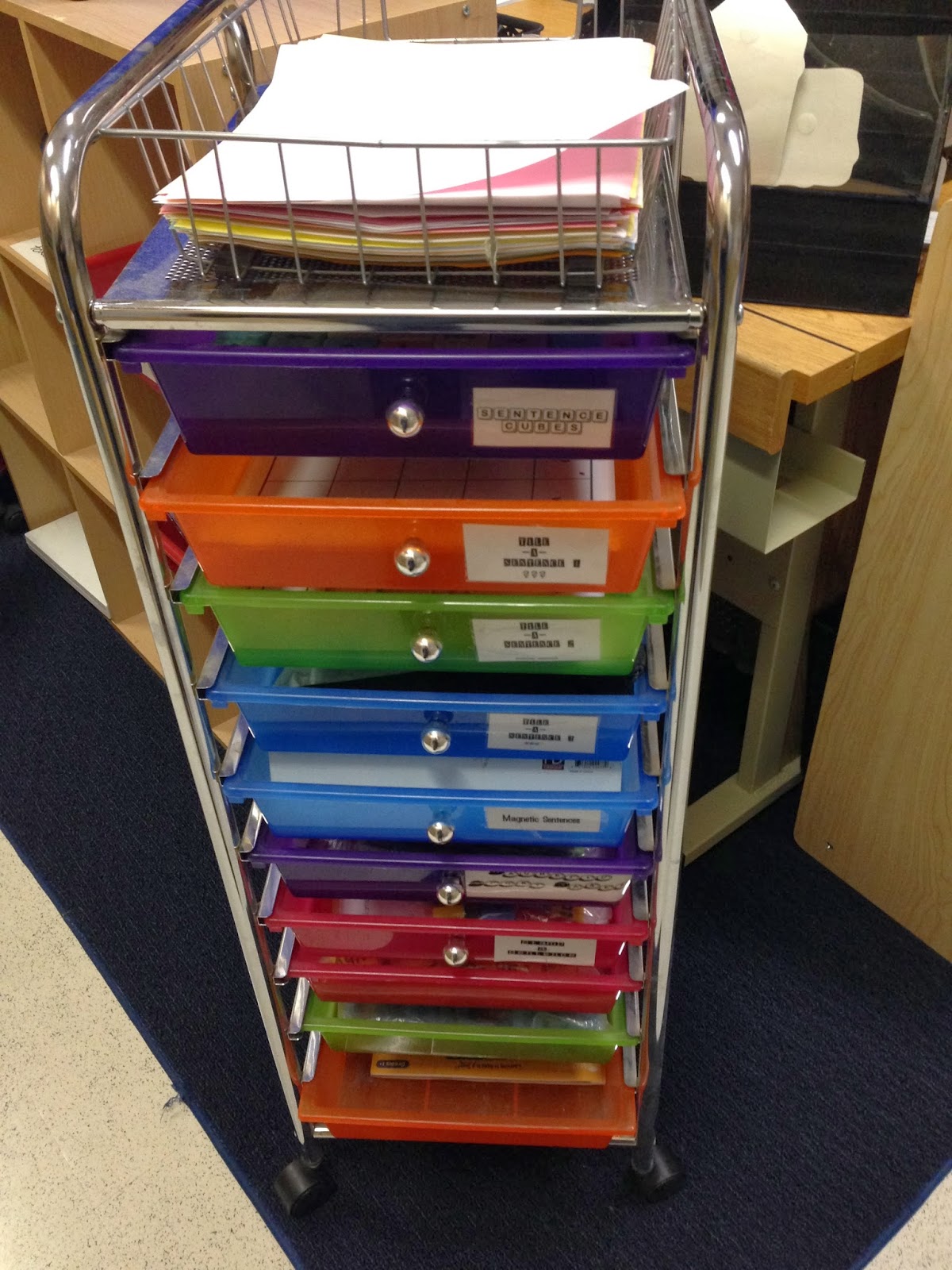 Classroom Cart Organization Organized Classroom