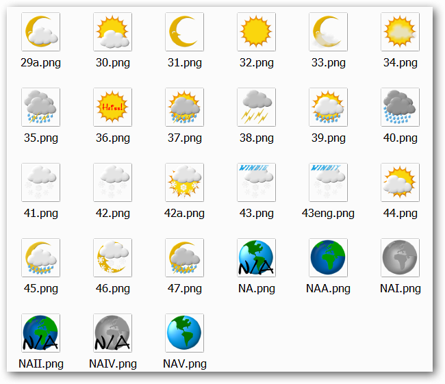 Individual Weather Icons Individual Weather Icons