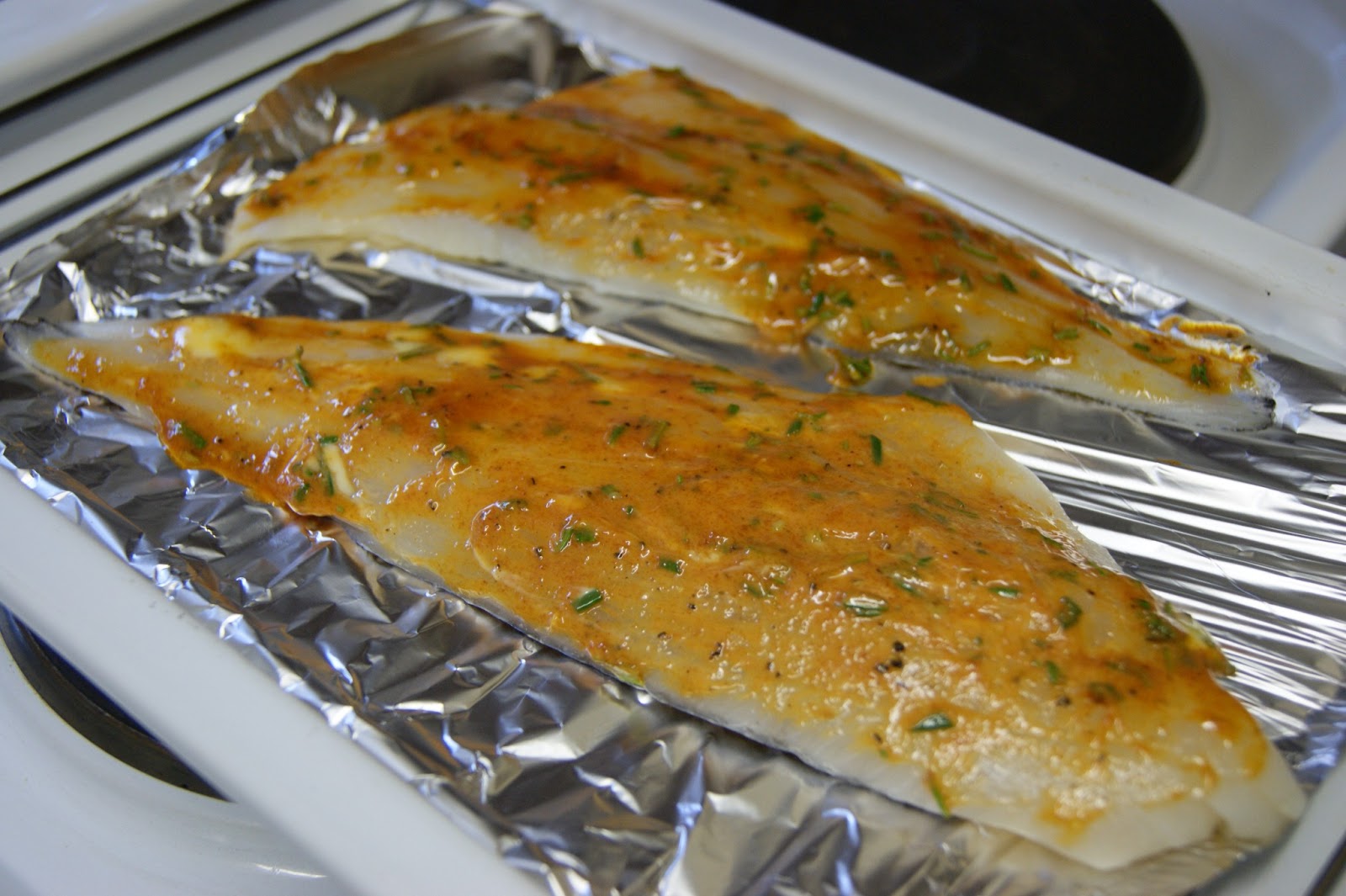 Anne's Kitchen Grilled Haddock with Tomato and Rosemary Butter