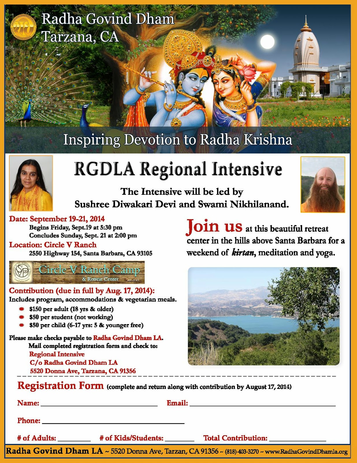 Los Angeles regional intensive by Jagadguru Kripalu Maharaj pracharaks