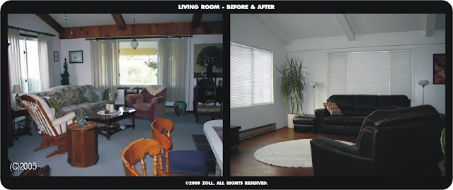 ©2009 Zoll - living room before and after