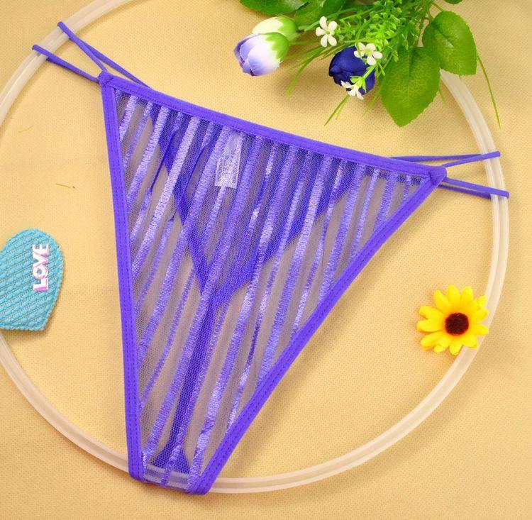 FASHION CARE 2U U1993 Sexy Sheer Purple Gstring Women's Underwear