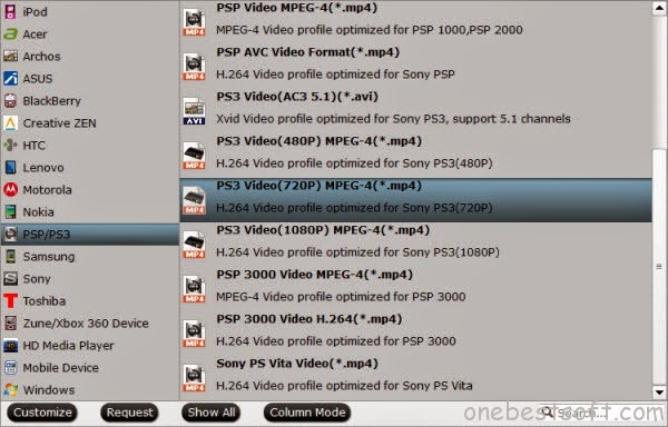 PS3 video format