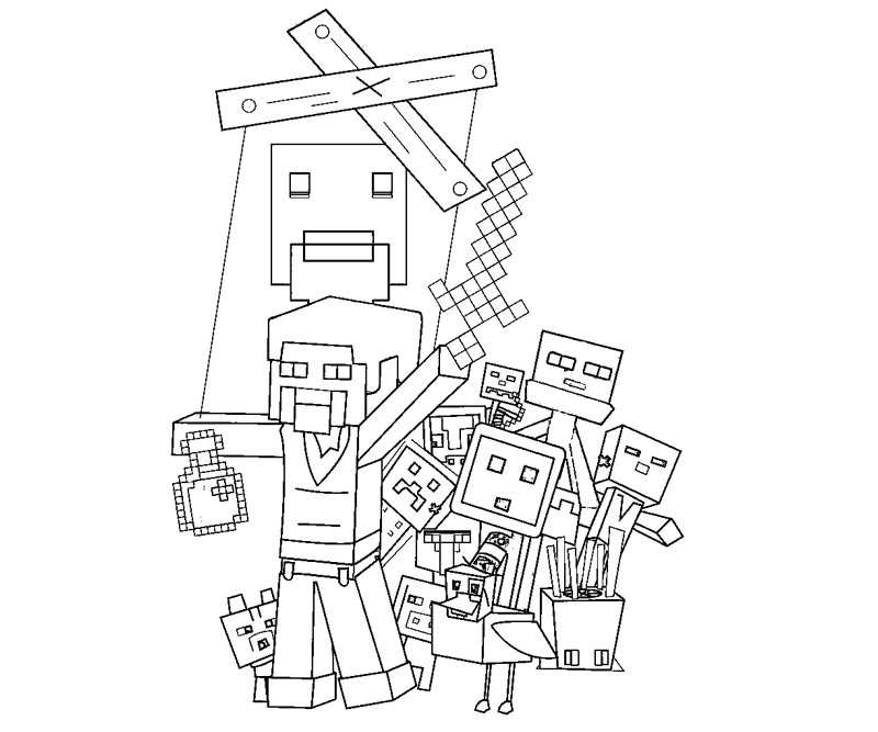 Minecraft Coloring Armor Coloring Pages