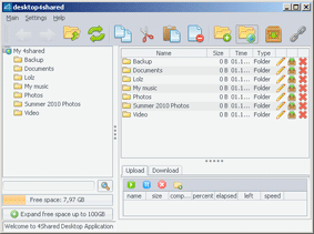 4shared Desktop allows you to