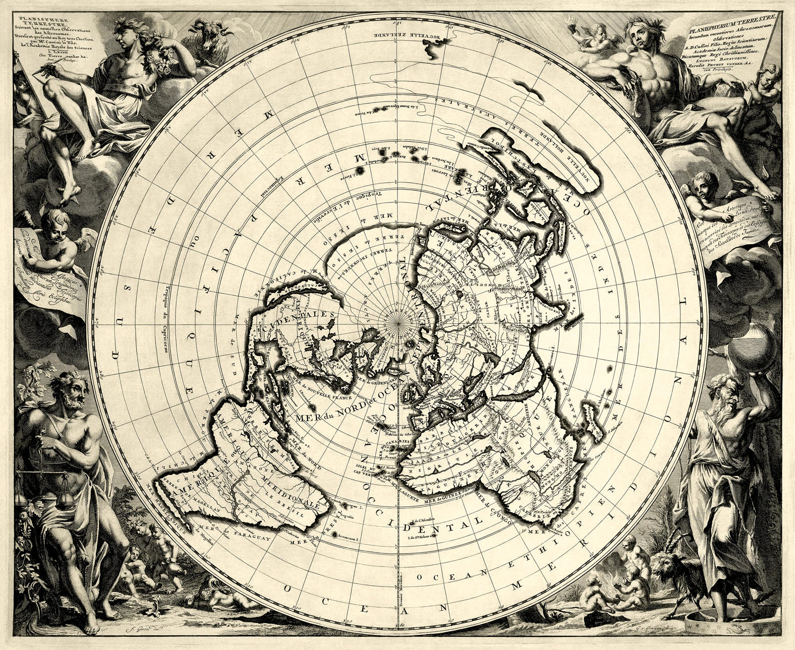 Antique World Map c1713 – All progress is precarious, and the ...