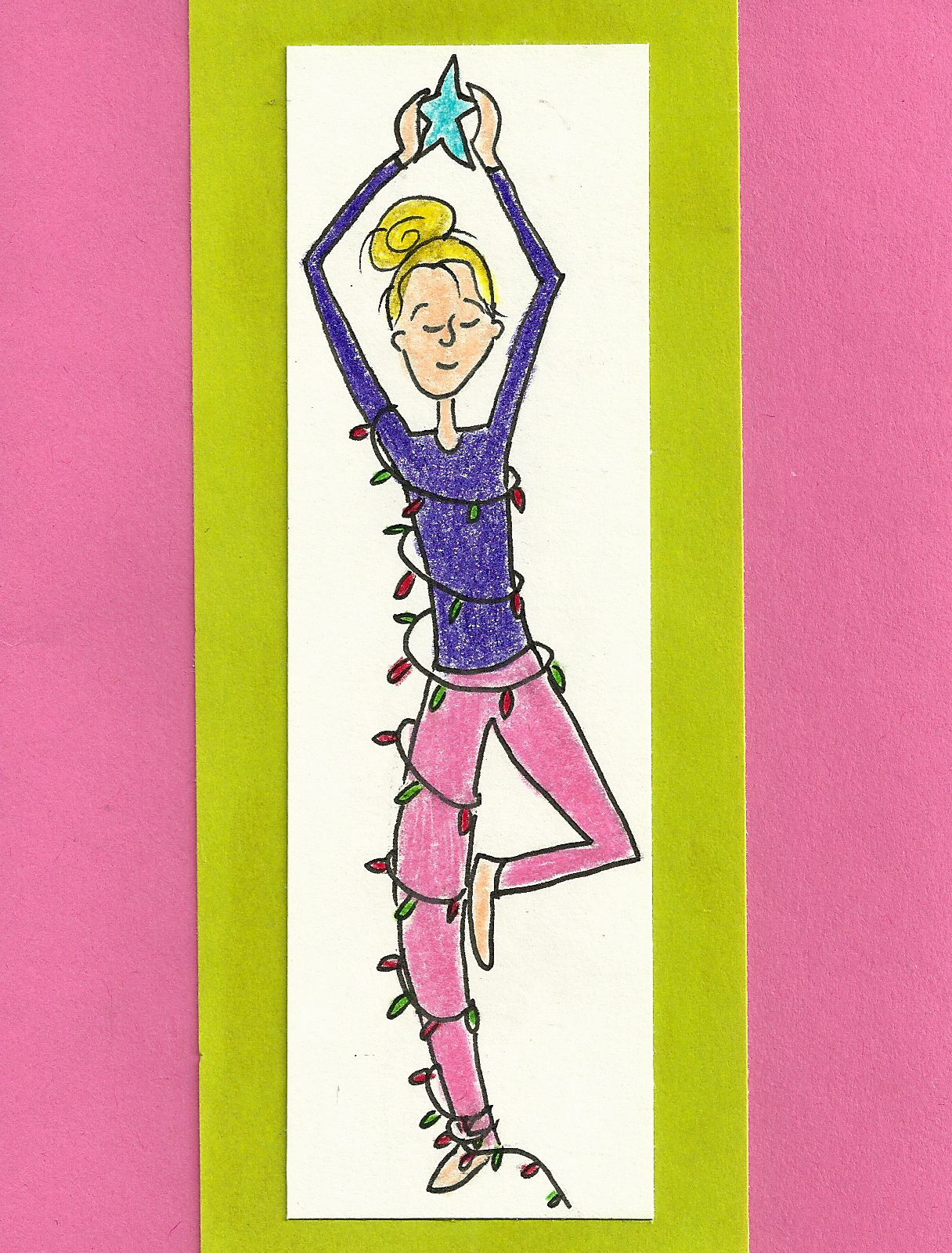 Debbie Dots Greeting Card Blog Tree Pose Christmas