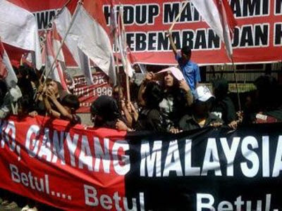 Aksi Massa Menentang Malaysia (ist)