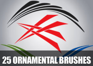 25 Hi-Res Ornamental Brushes