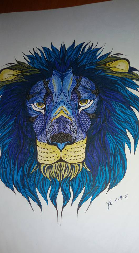 kolorista blue lion coloring book