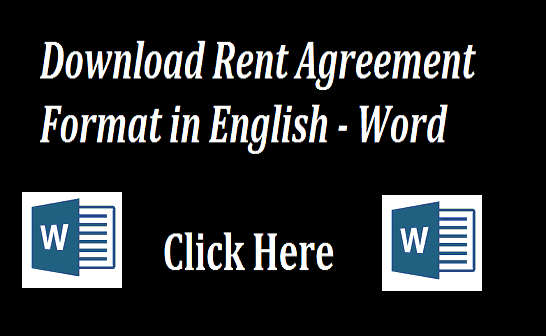 English Rent Agreement Format in Word