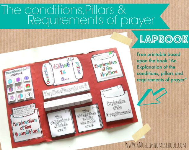 The conditions, pillars and requirements of prayer lapbook printable