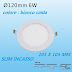 FARETTO LED BIANCO 6W RESA 60W FORO INCASSO 10CM COLORE LUCE CALDA 220V LED DRIVER INCLUSO