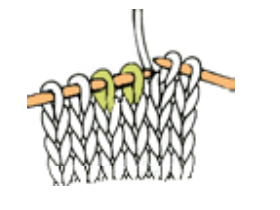 tricoter 2 mailles ensemble