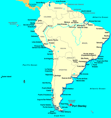 islas malvinas mapa, ubicación geográfica