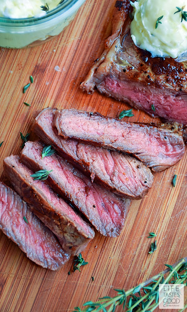 Pan-Seared Steak with Garlic Butter #SundaySupper | Life Tastes Good