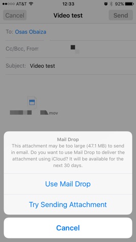 sending large files via email