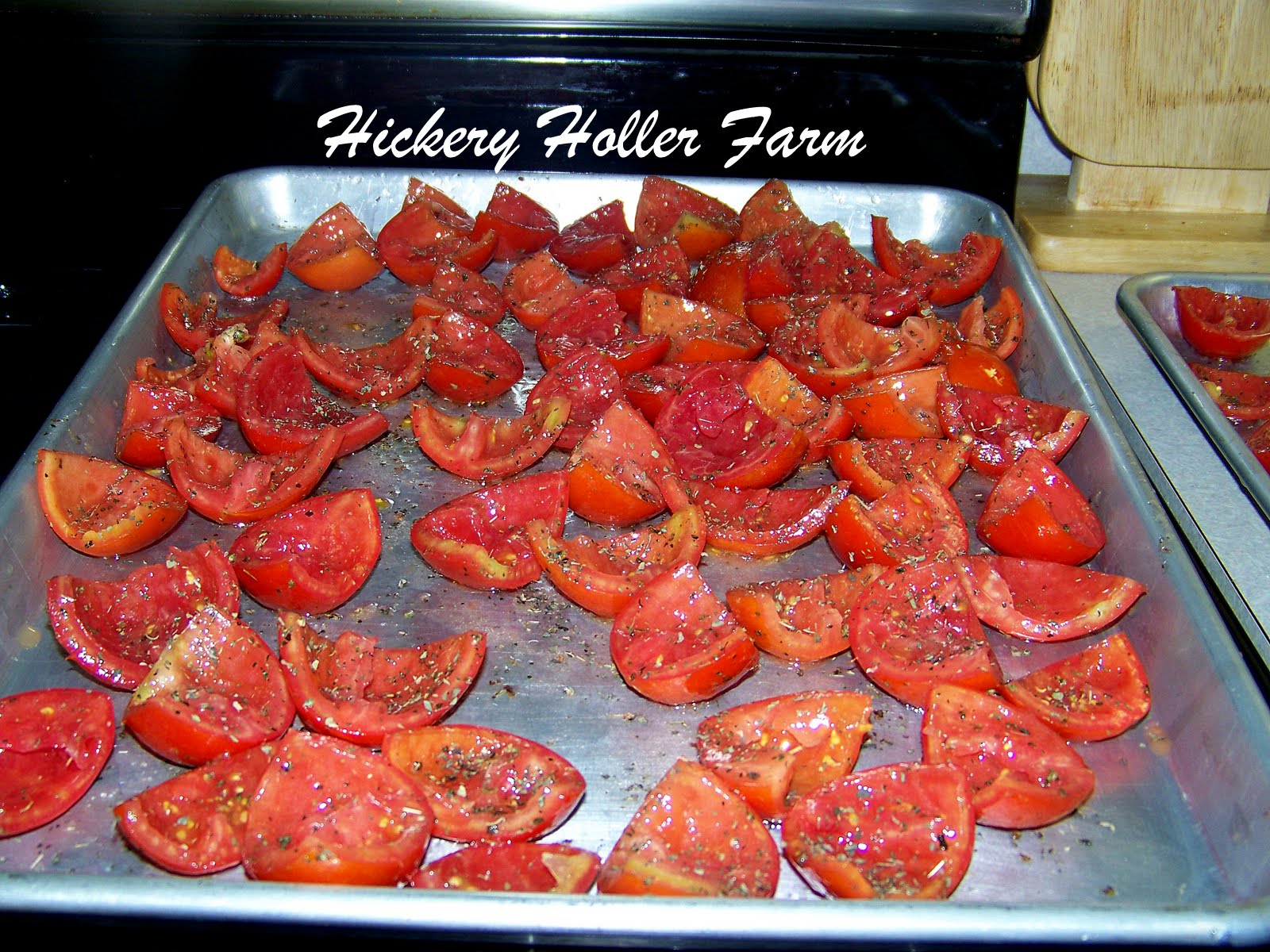 Hickery Holler Farm Oven Roasting Tomatoes
