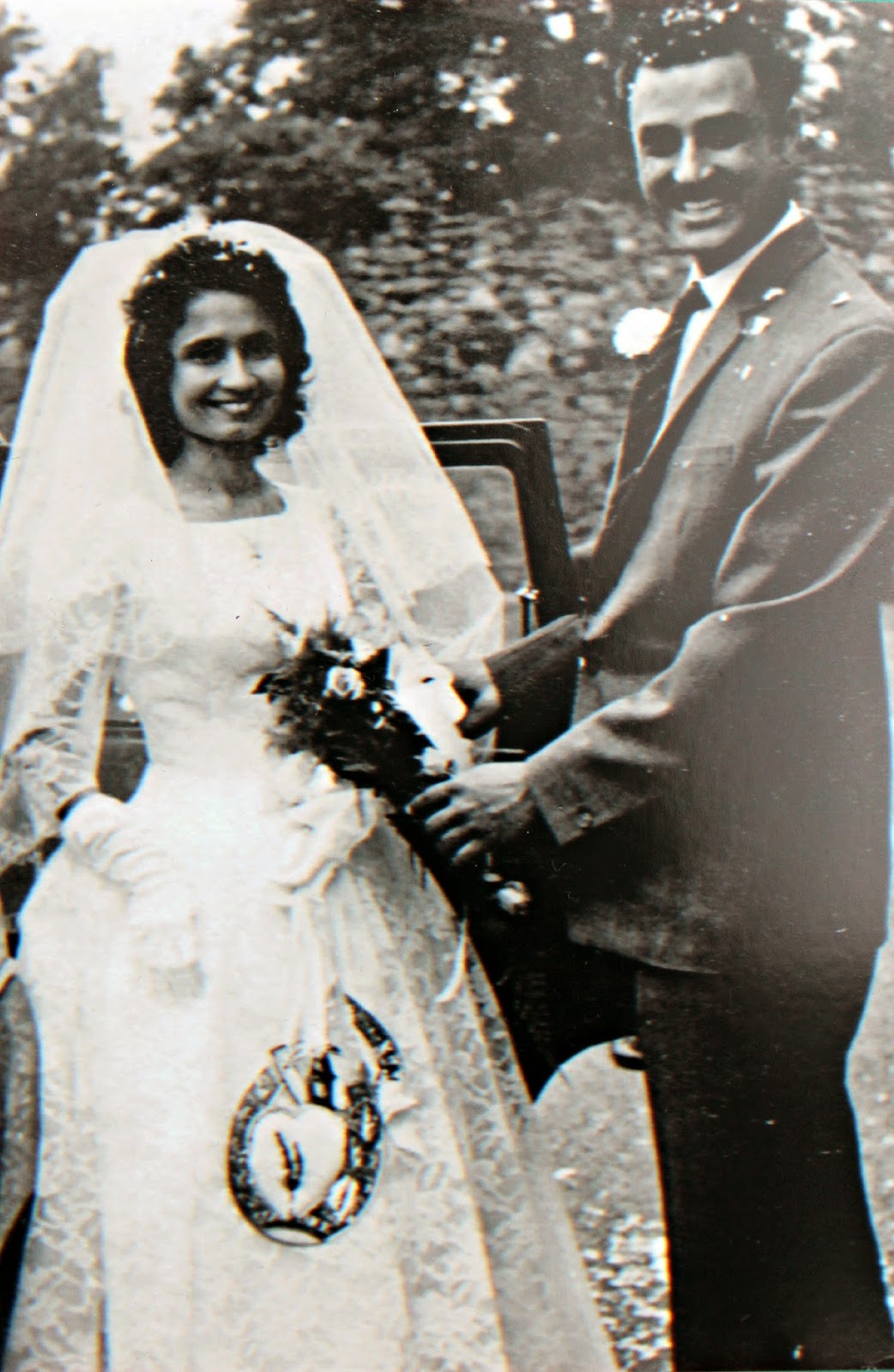 A picture of mum and dad's wedding day