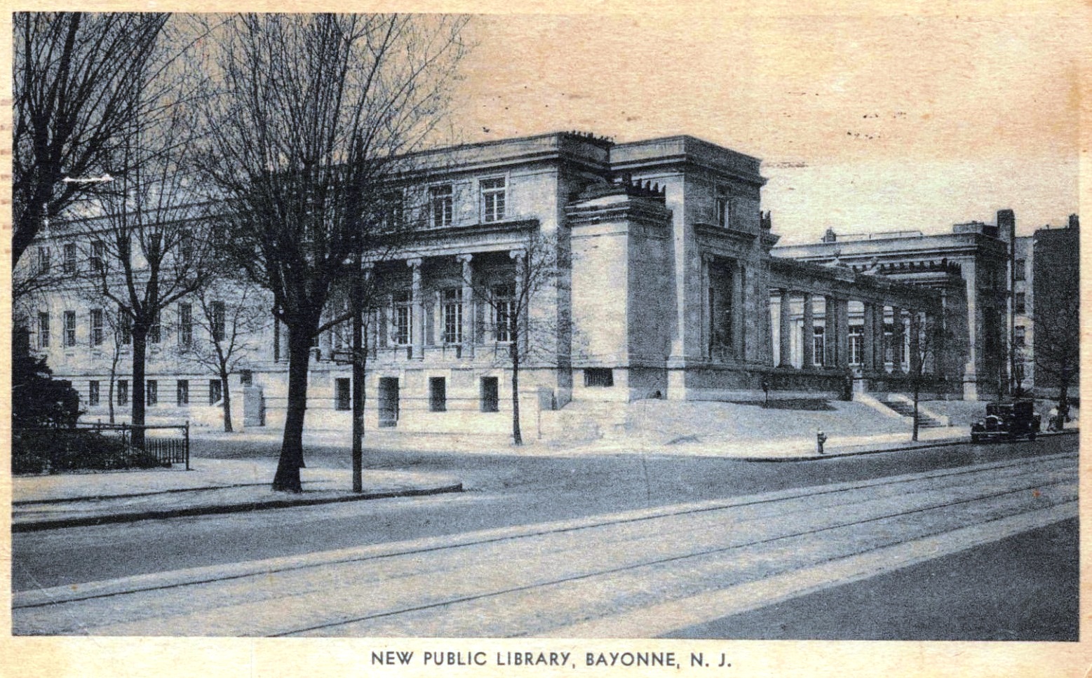 Library Postcards Public Library, Bayonne, New Jersey, 1937