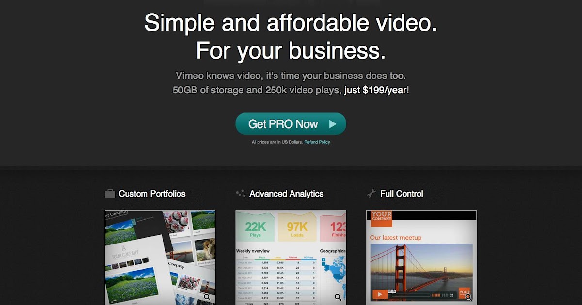 UrbanFox.TV Blog Vimeo Pro lowcost video hosting