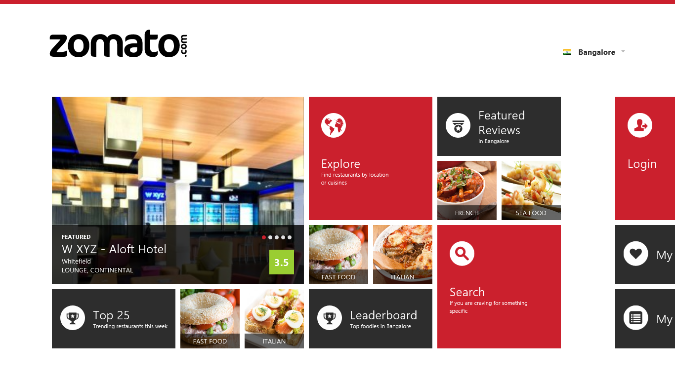 Archita's Blog Review Zomato App for Windows 8