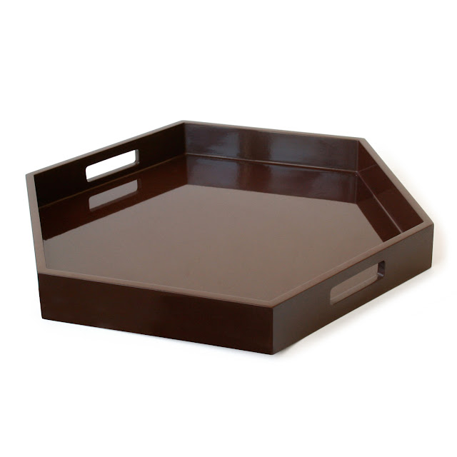 Jonathan Adler Lacquer Hexagon Tray