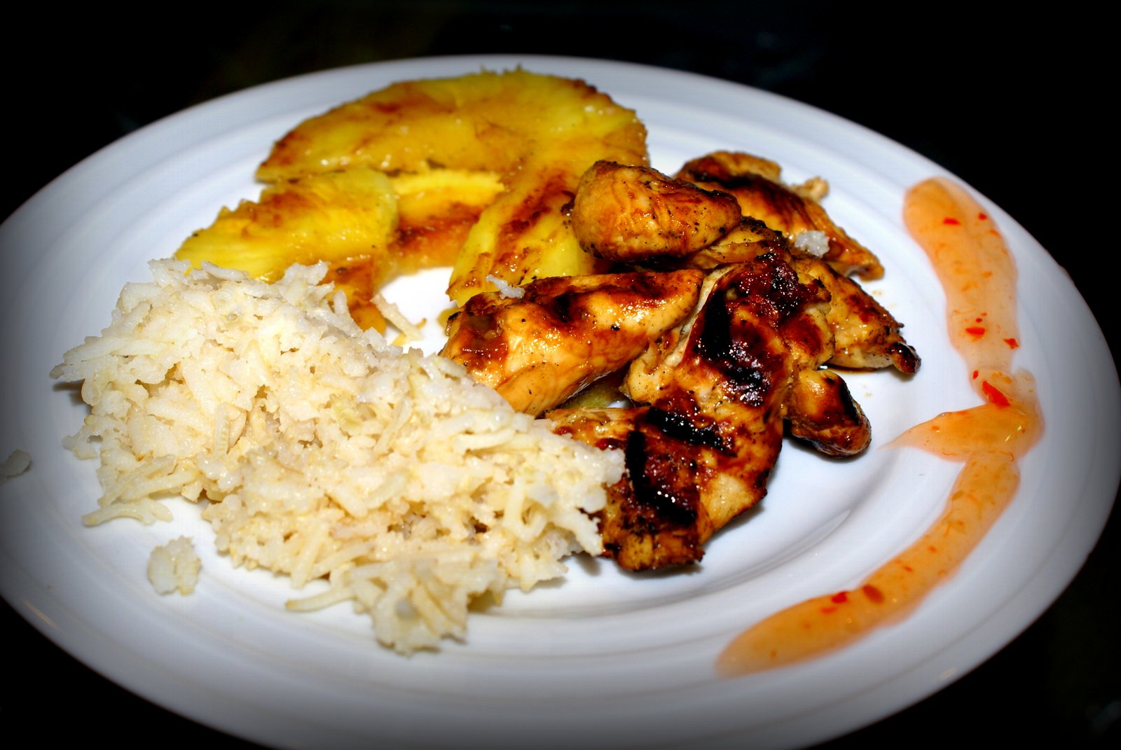 Four Very Happy Eaters Sweet Chili Glazed Chicken Breast with Pineapple