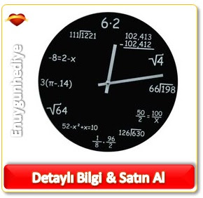 Karekök Cam Duvar Saati ilginç hediyeler
