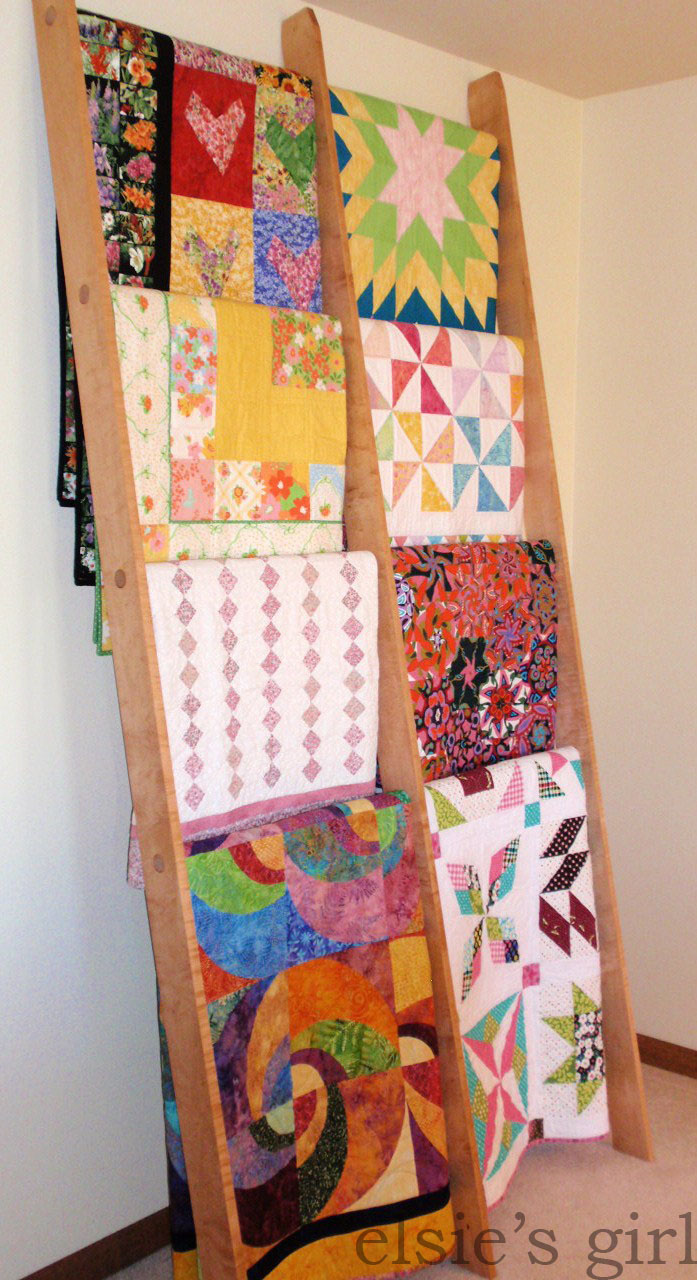 elsie's girl displaying my quilts