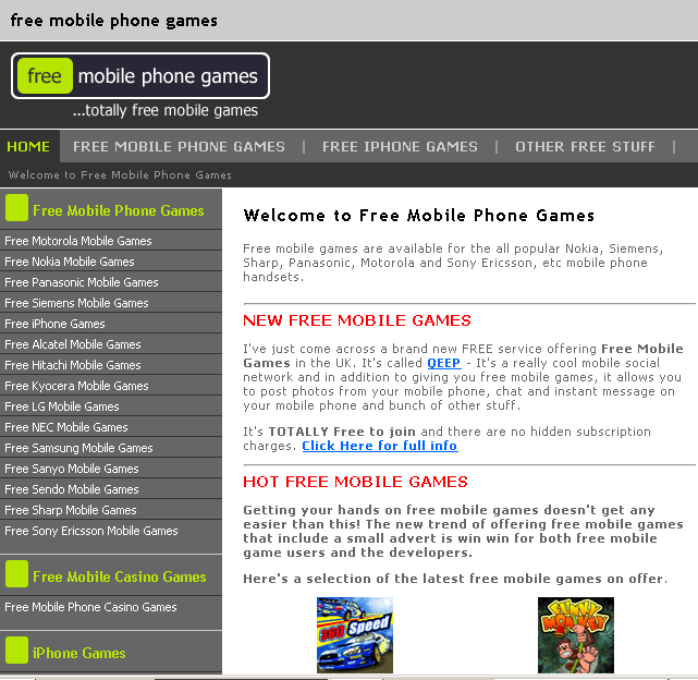 free games by phone