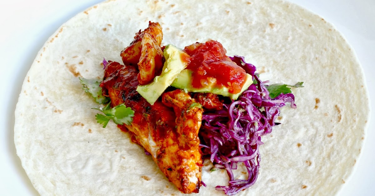 Milk and Honey GuajilloChile Seafood Tacos with Red Cabbage Slaw