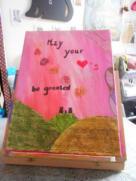 my first mixed media canvas my first mixed media canvas