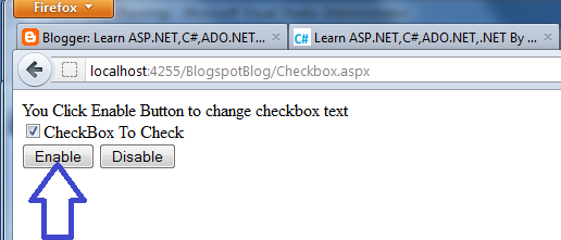 asp.net CheckBox control Enable