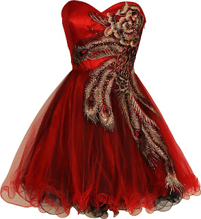 metallic-peacock-prom-peacock-dress-theme red and black prom dresses with short peacock dresses