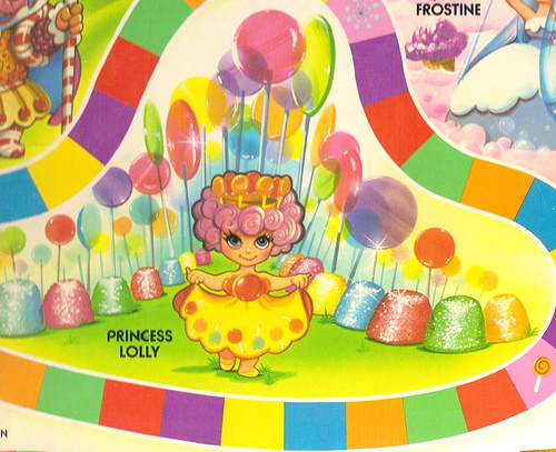 she brought up Candyland that classic children's board game that I kind