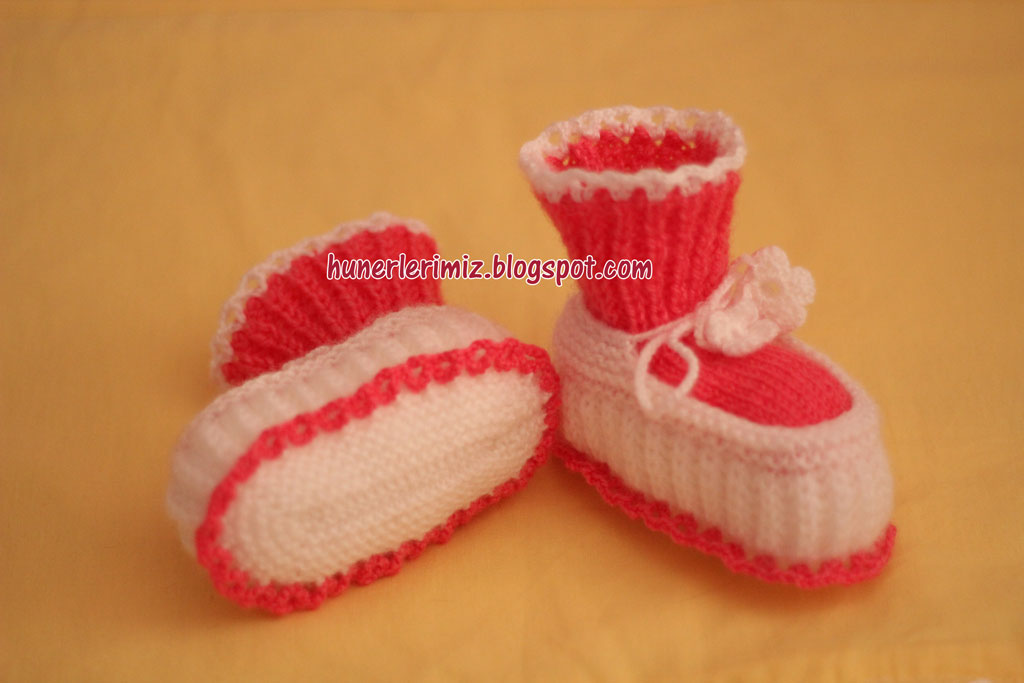 Hünerlerimiz Baby Booties Bebek Patiği Açıklaması 1