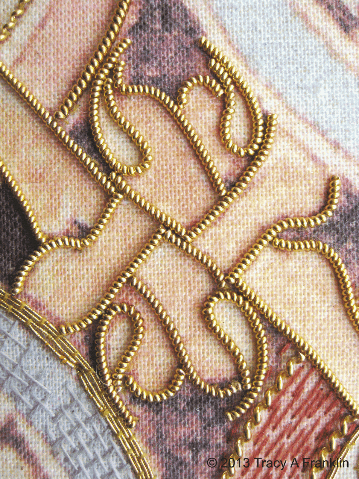 Tracy A Franklin specialist embroiderer Lindisfarne Gospels return
